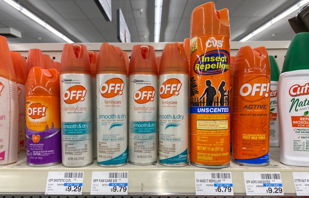 OFF products on shelf at CVS