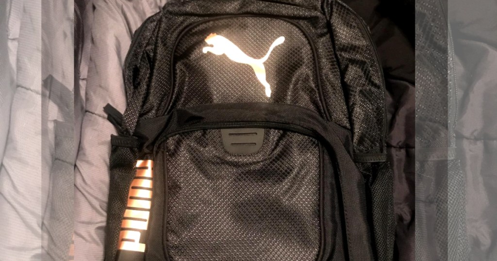 Puma Black and Gold Backpack