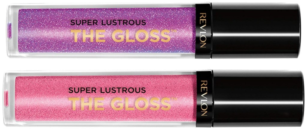 revlon super lustrous lip gloss purple and pink