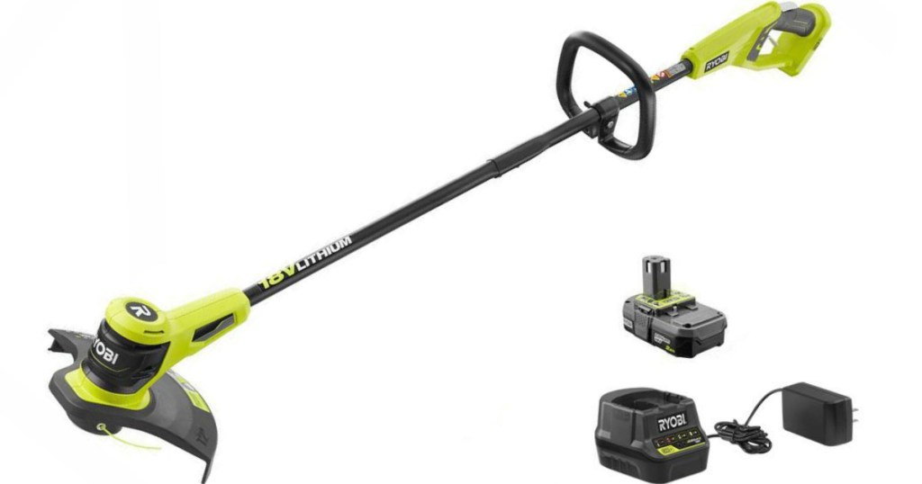 Ryobi trimmer, battery and charger