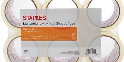 Staples Packing Tape 6-Pack Only $7.88 Shipped (Regularly $14)