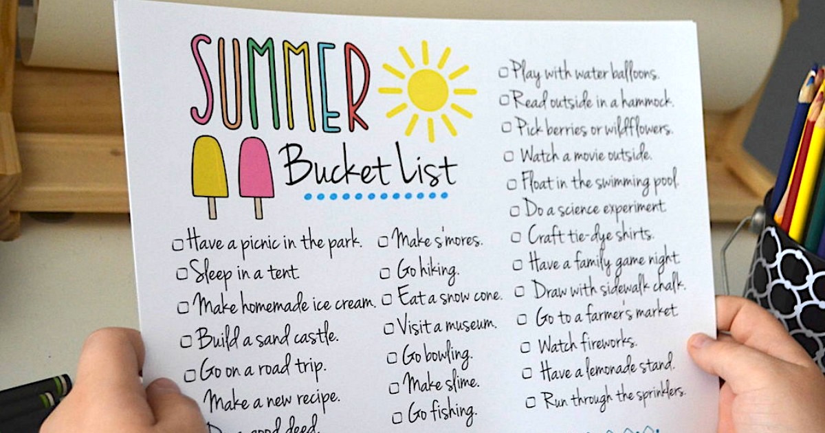 Free Summer Bucket List Printable Fun Activities To Do Hip2save