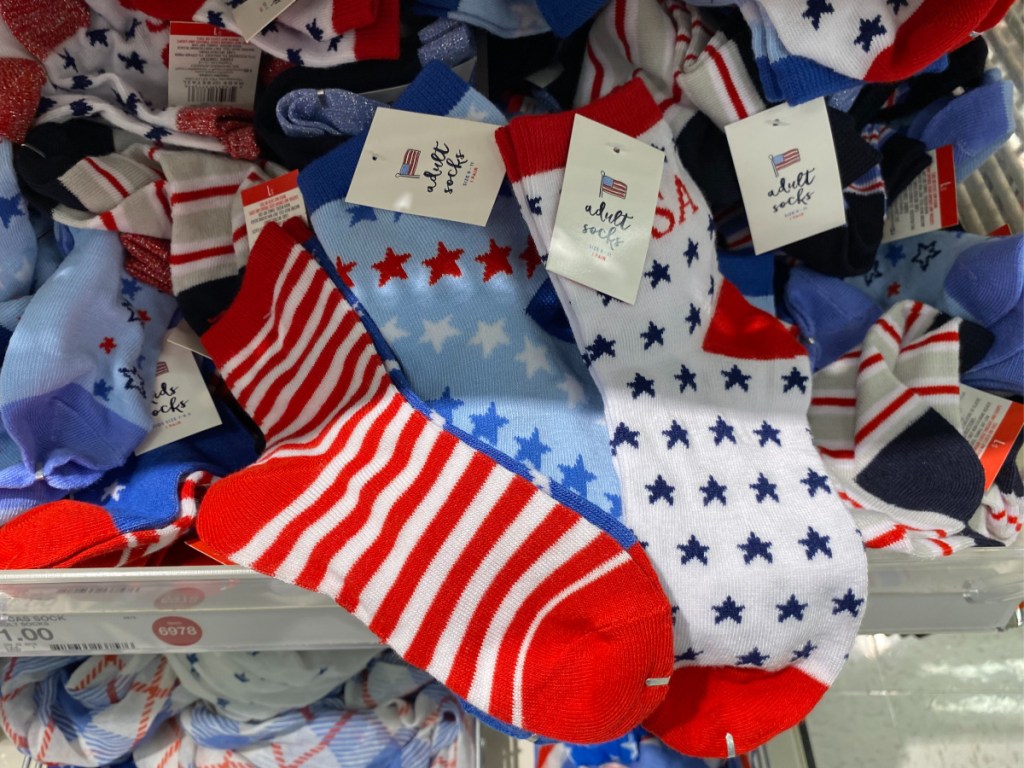 American adult socks on store shelf