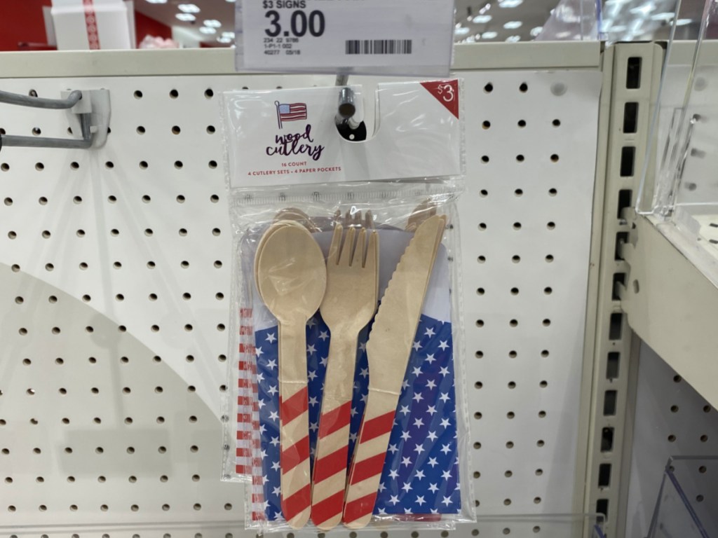 Americana cutlery hanging in store