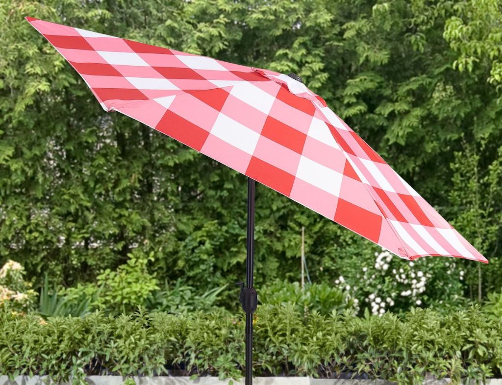 gingham umbrella top