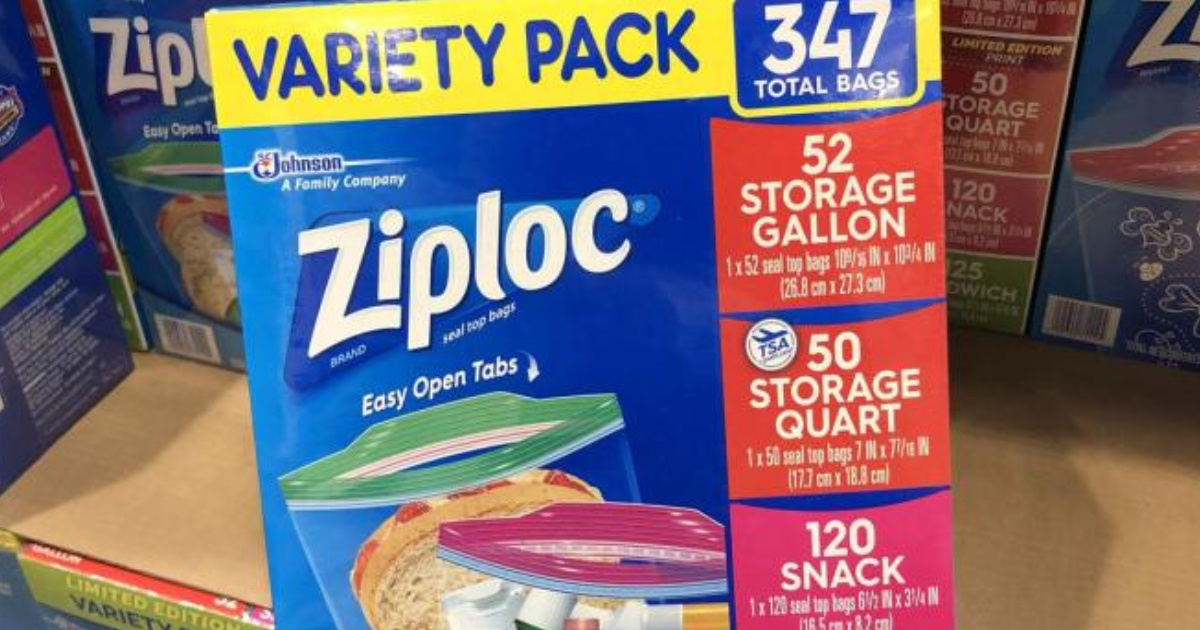 Ziploc Seal Top Bag Variety Pack 347count  Costco