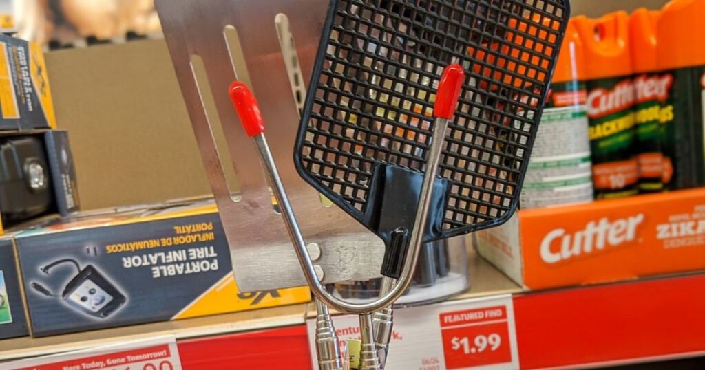 extendable fork, spatula and fly swatter
