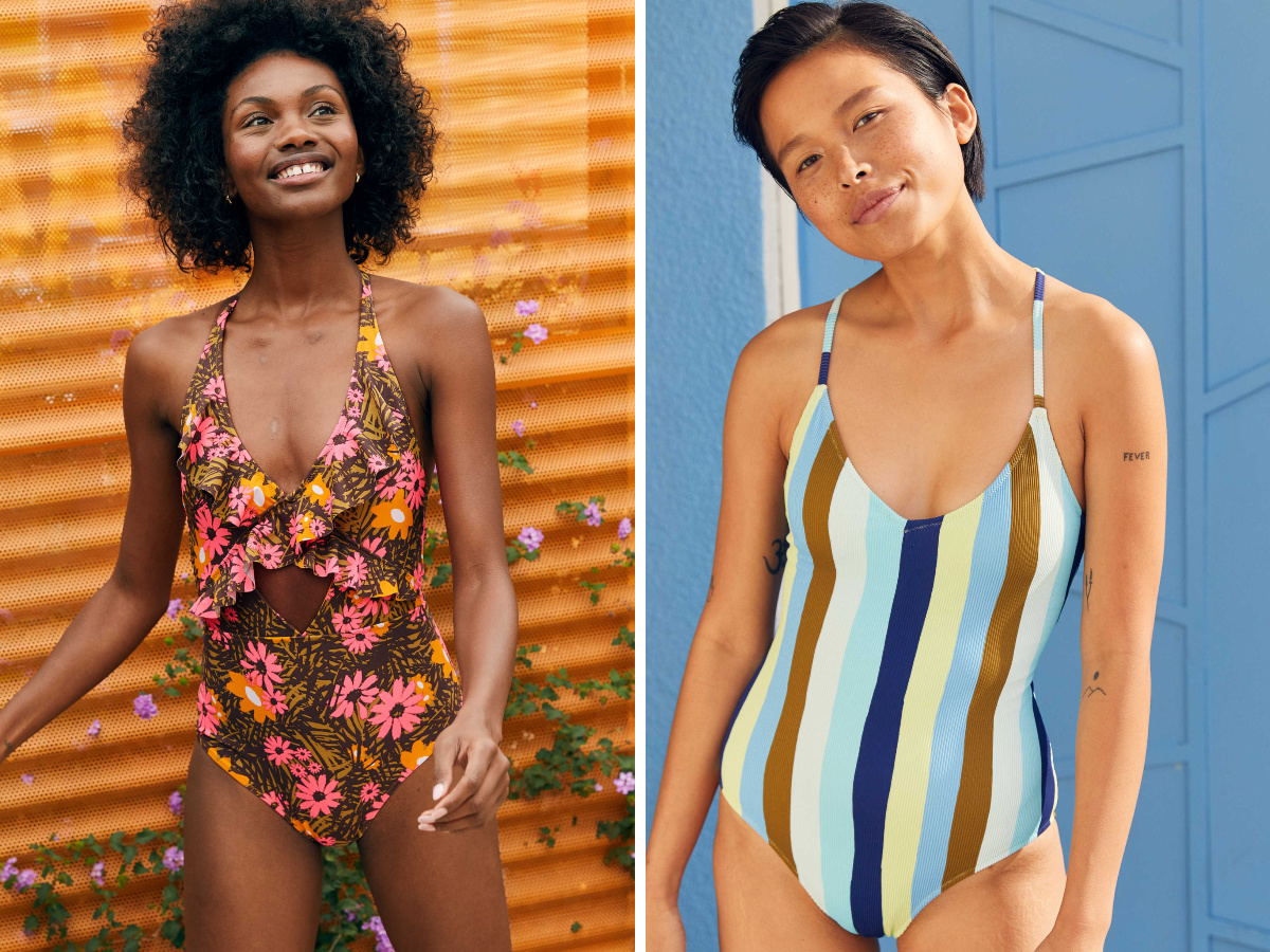 aerie striped one piece