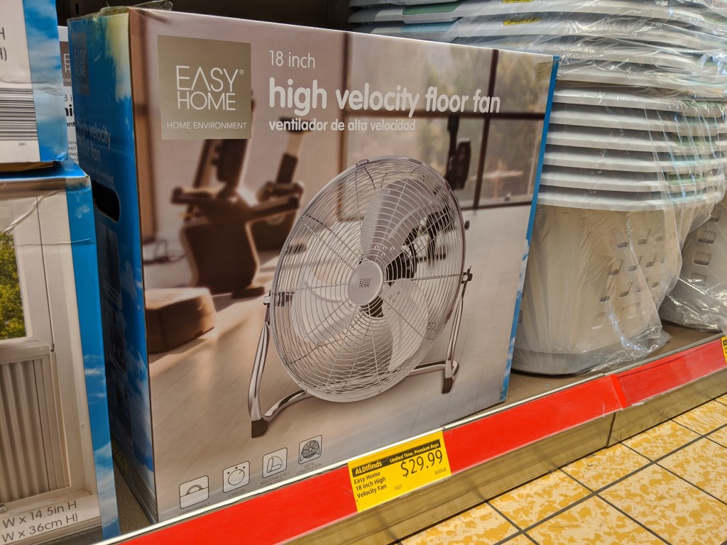 Easy Home High Velocity Fan on store shelf
