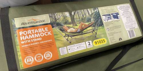 Portable Hammock w/Stand JUST $49.99 at ALDI | Perfect Summertime Lounger