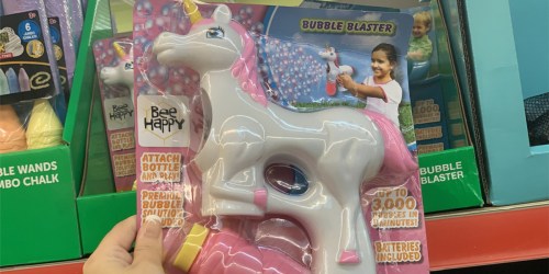 Unicorn & Dinosaur Bubble Blaster Only $6.99 at ALDI | Features Lights & Sounds