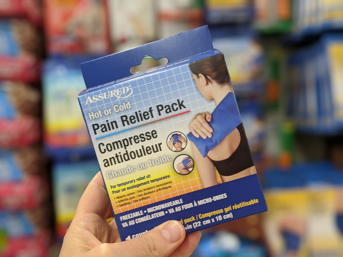 gel pain relief pack in package in-hand