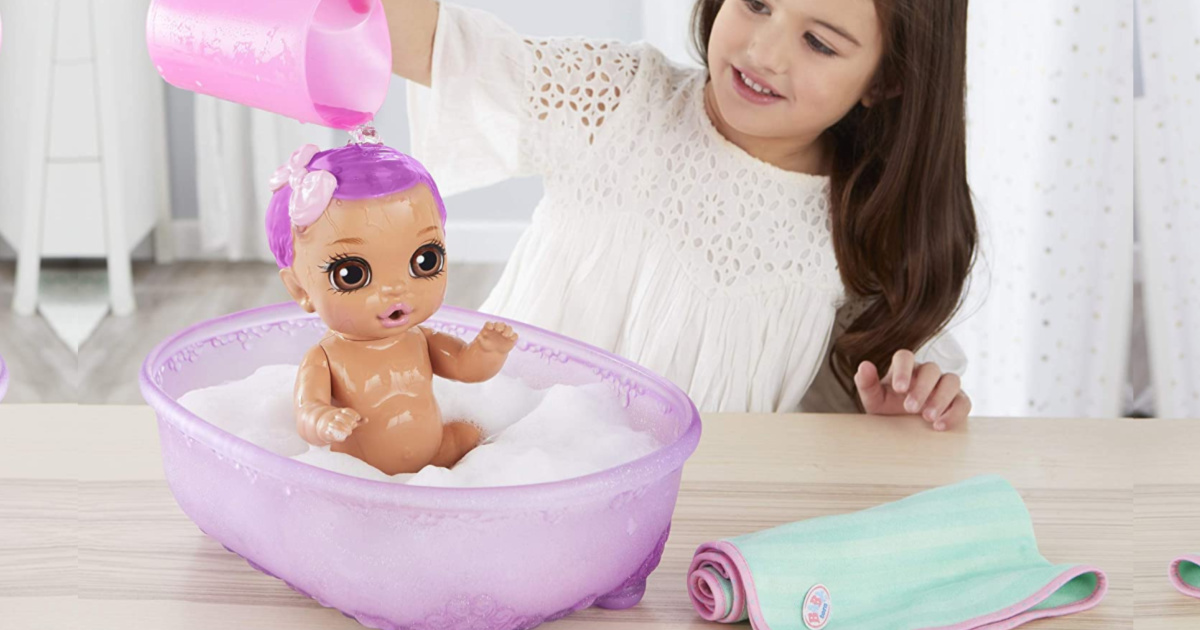 Baby Born Surprise Bathtub Surprise Purple Swaddle with Bow