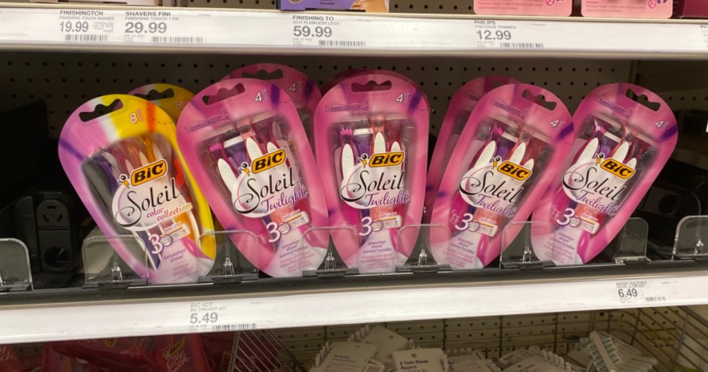 BIC Soleil razors on store shelf