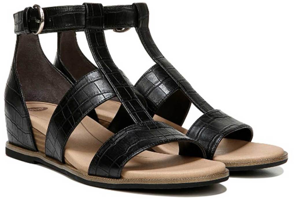 ladies black sandals gladiator