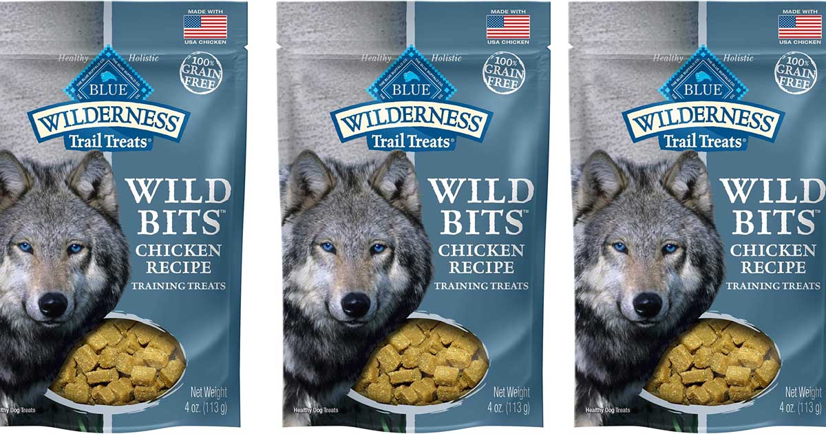 stock image of blue wilderness wild bits dog treats