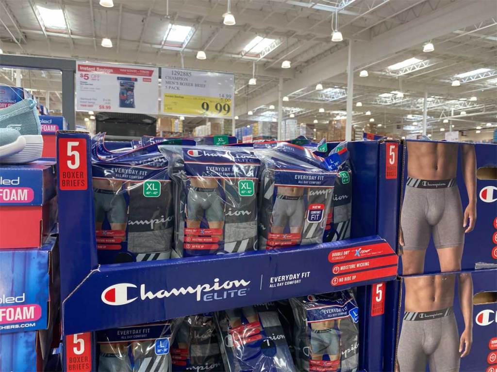 Champion Men's Boxer Briefs 5-Pack Just $9.99 at Costco (Regularly