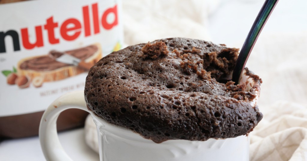 nutella chocolate mug cake