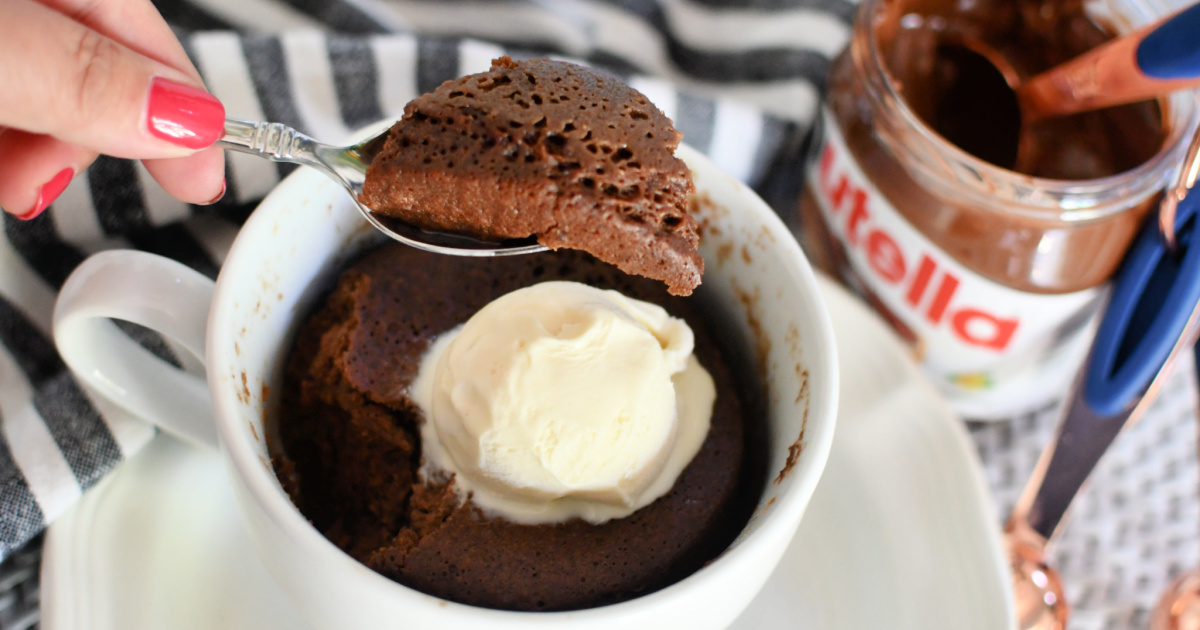 Nutella Mug Cake | Recipe | Nutella mug cake, Mug cake microwave, Mug cake