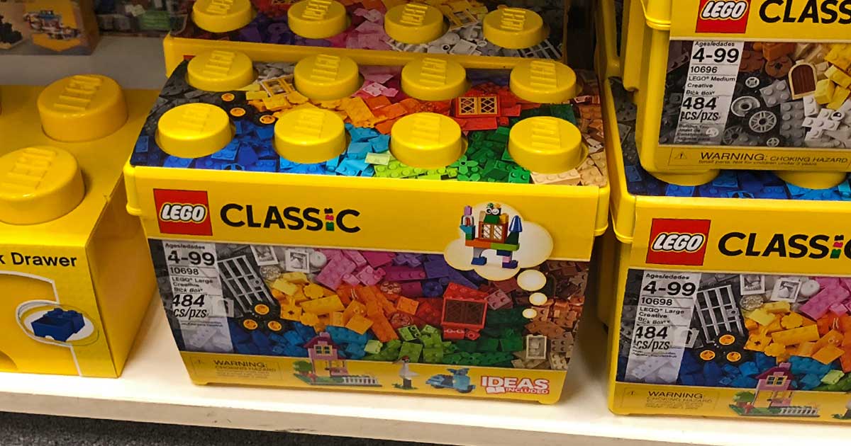 lego classic bricks box on store shelf