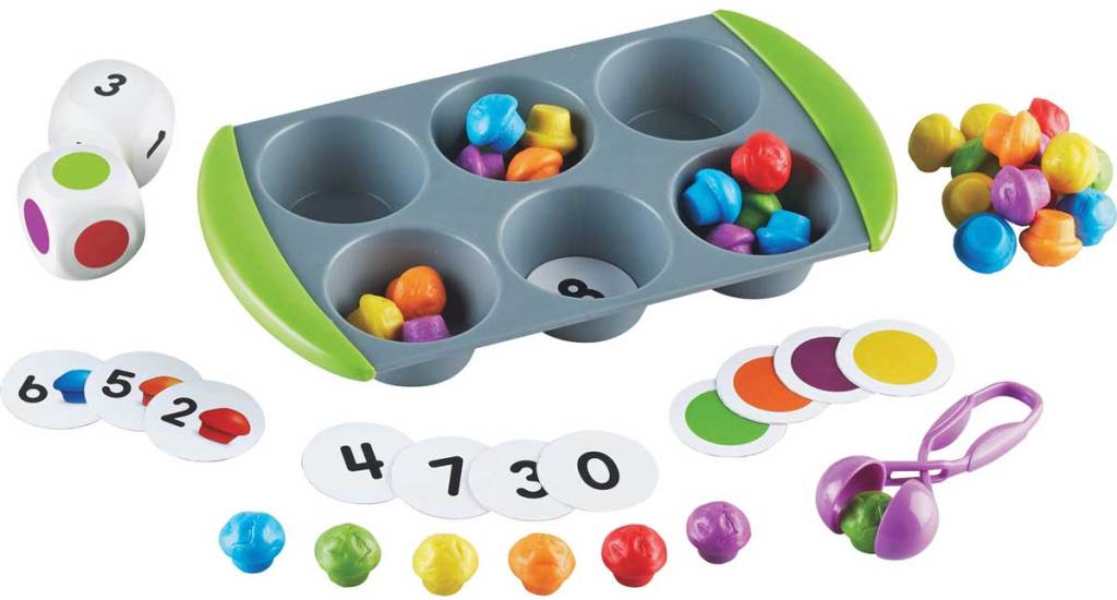 muffin learning game with pieces