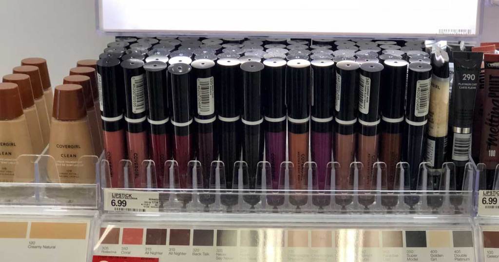 shelf with covergirl melting lipstick