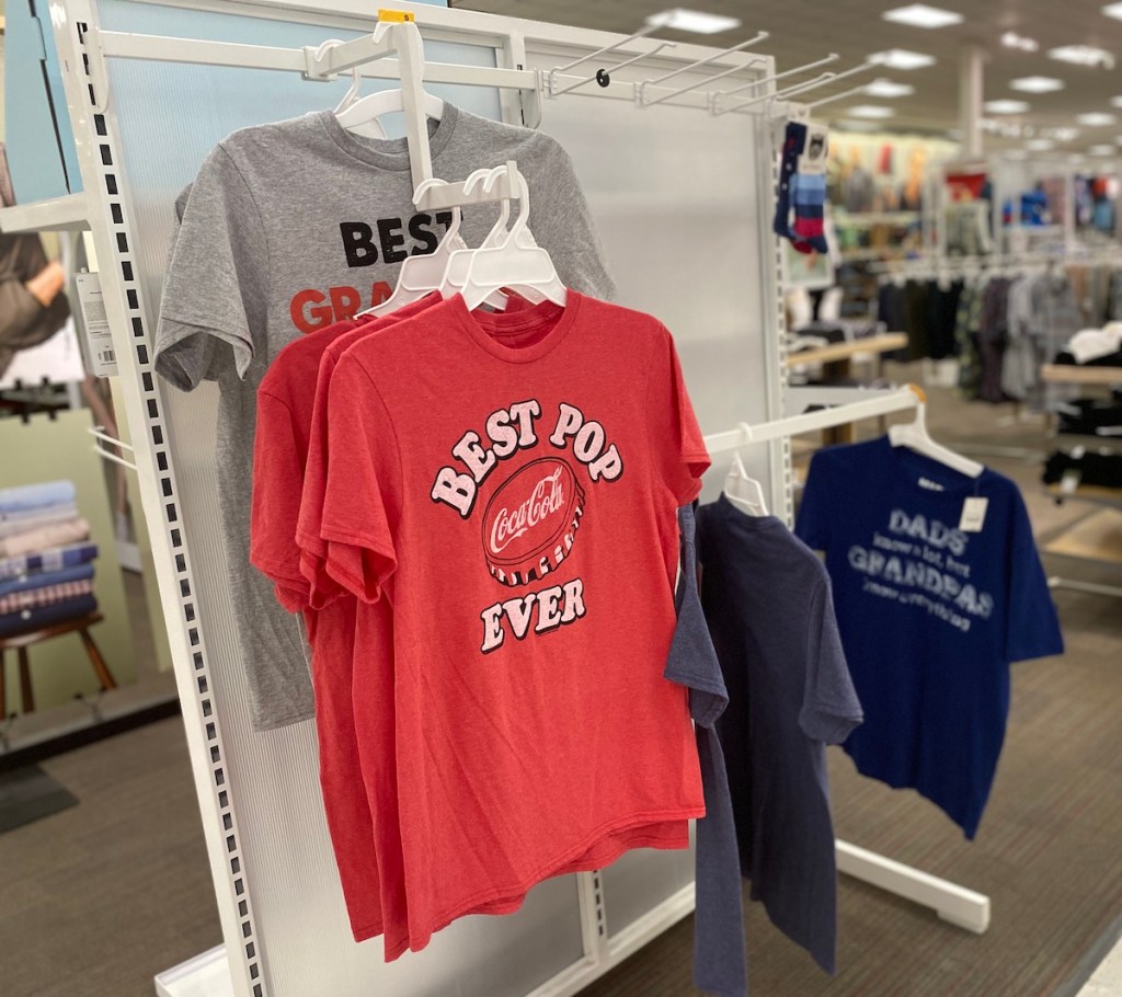 fathers day tees on display at target