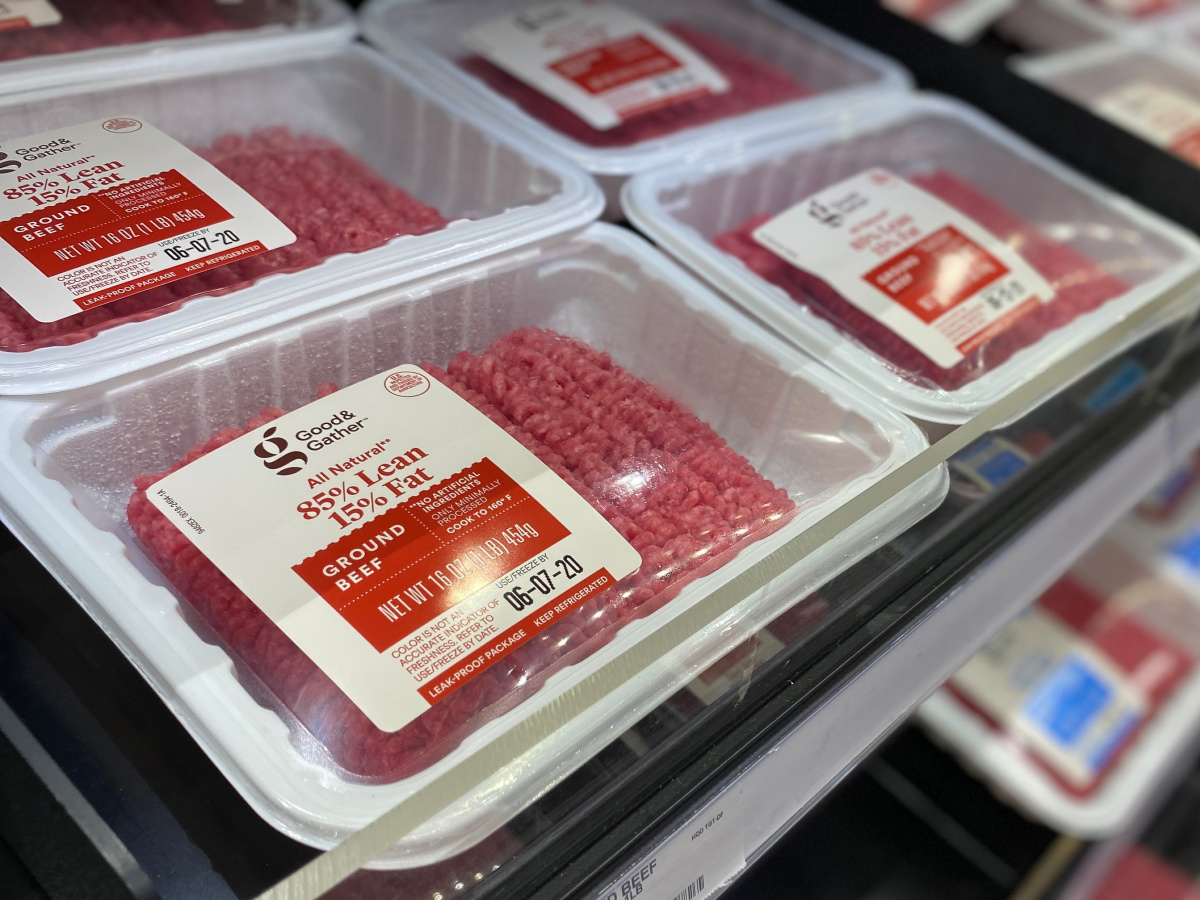 good & gather all natural ground beef in store