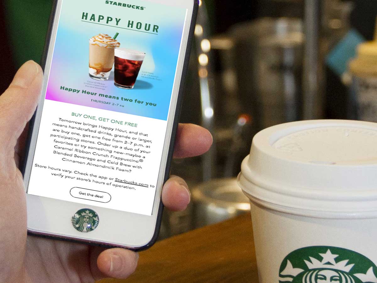 Cheap Starbucks Drinks - Happy Hour BOGO offer