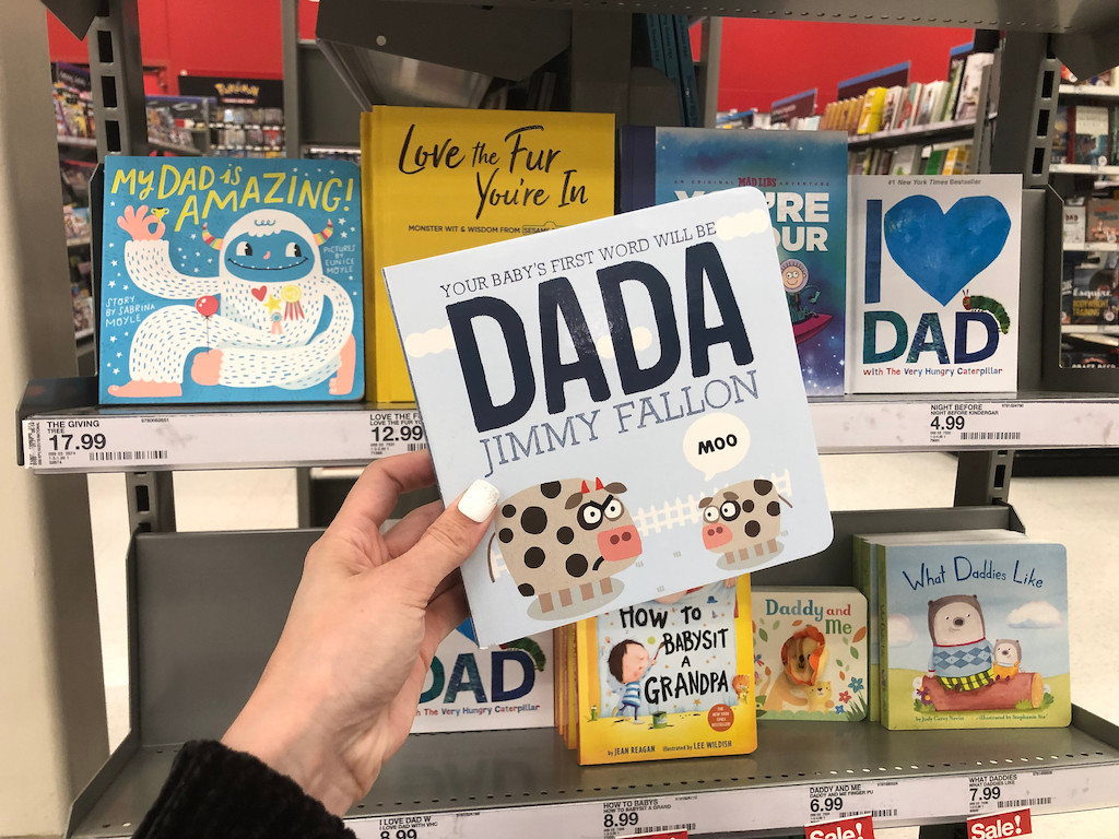 Father's day books displayed at Target
