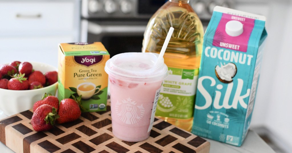 ingredients to make copycat starbucks pink drink