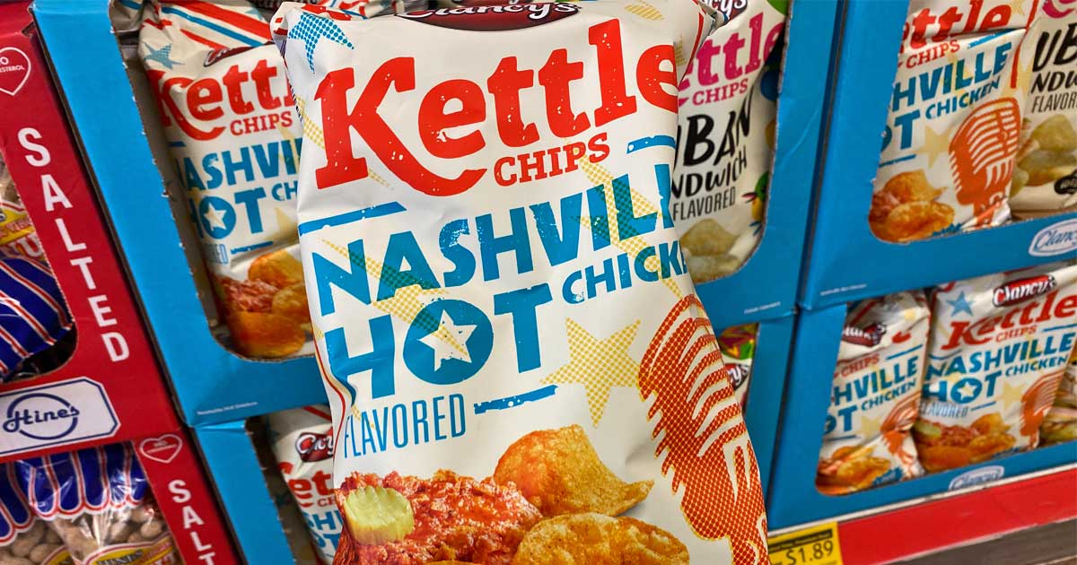 Nashville Hot Chicken or Cuban Sandwich Kettle Chips Just 1.89 at ALDI
