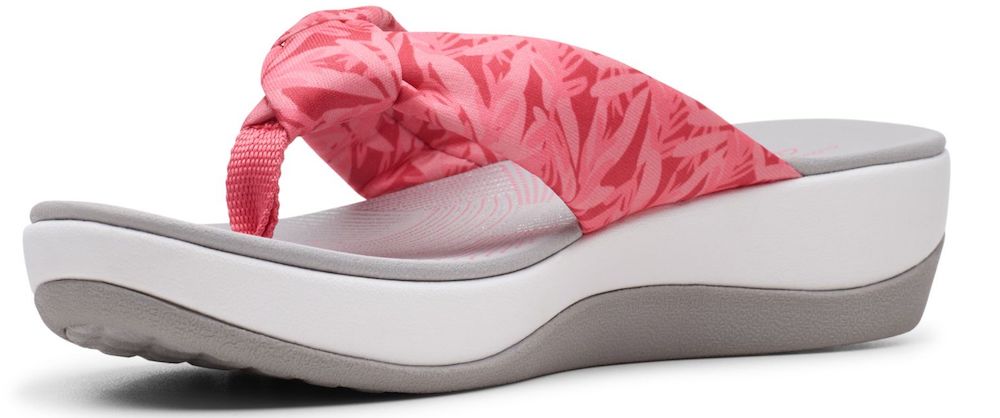 Clark Arla Flip Flops with pink straps