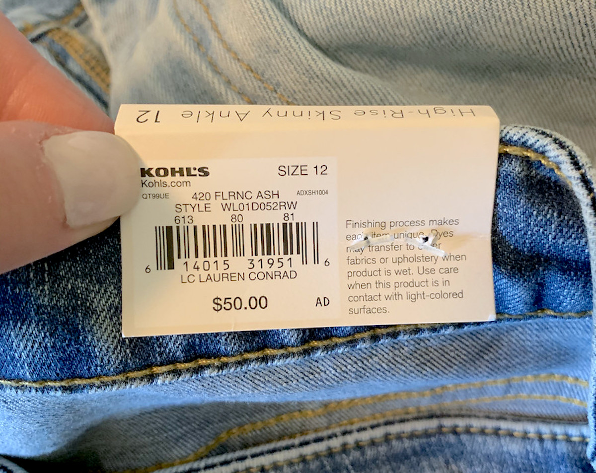kohls colored jeans