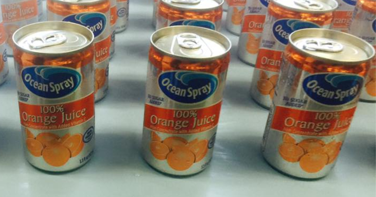 Ocean Spray Orange Juice Mini Cans 48Pack Just 15.83