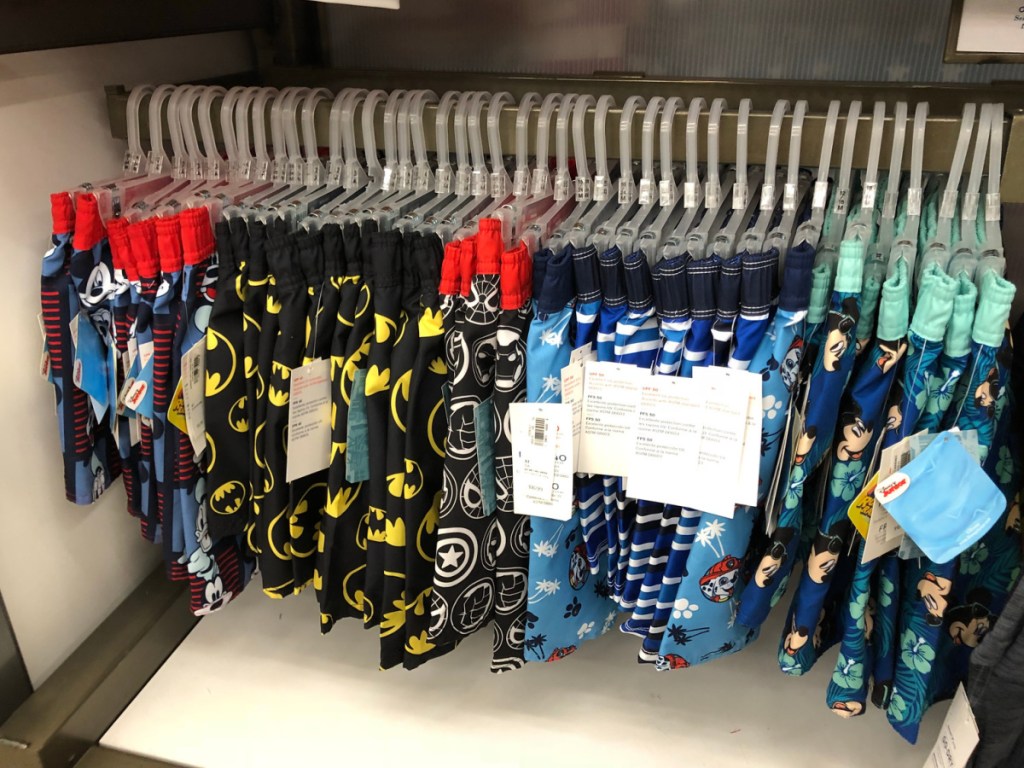 Display of swimwear at Old Navy