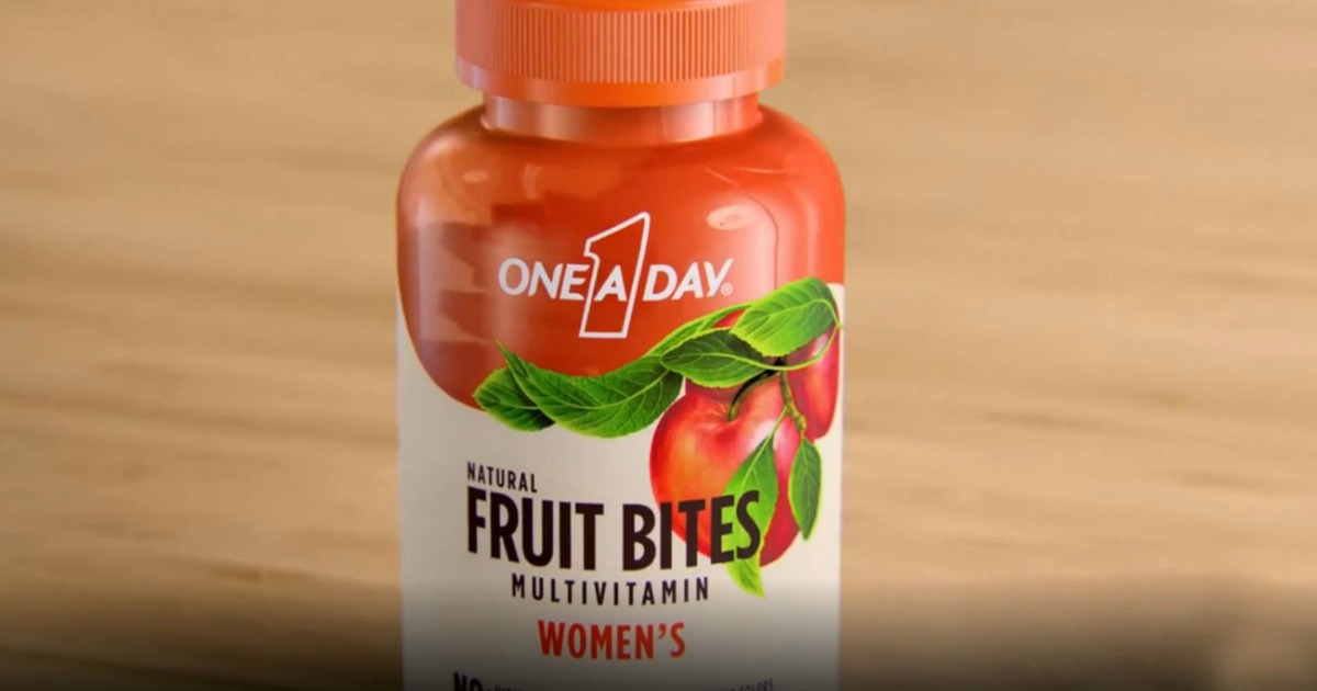 bottle of women's vitamins on counter