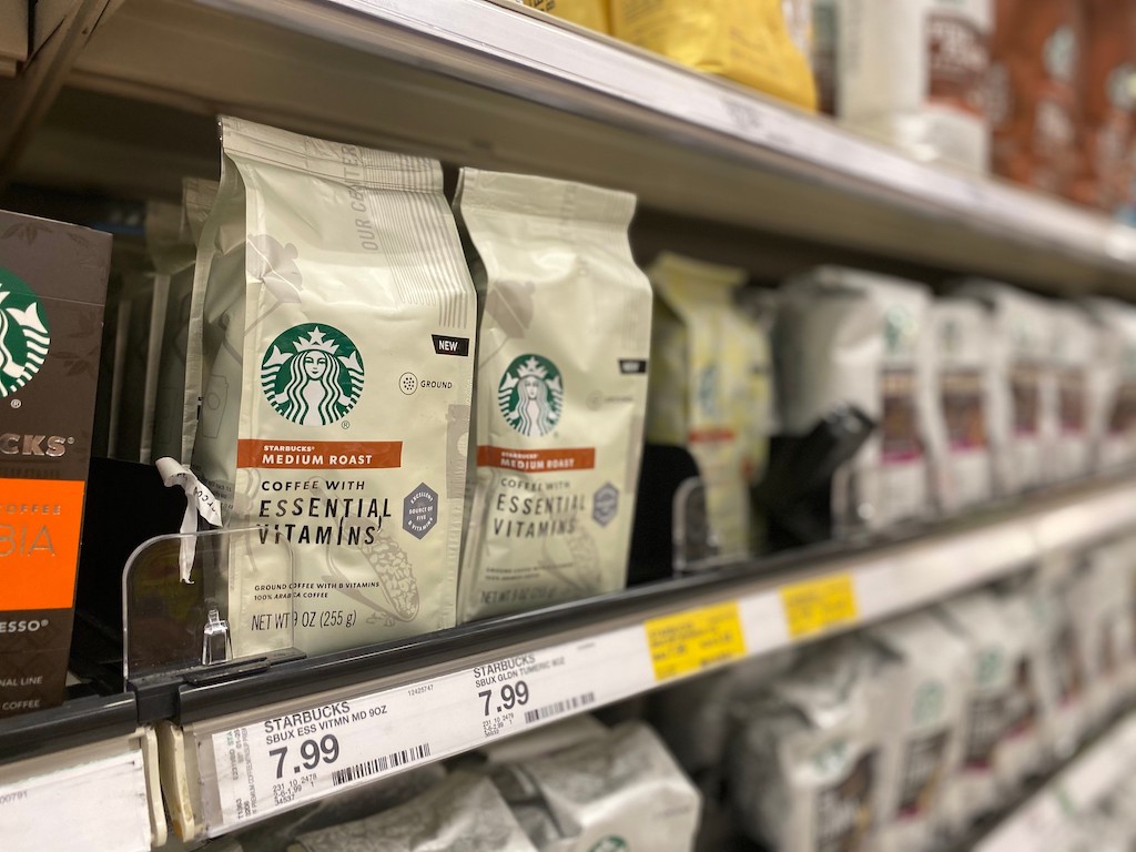 Starbucks coffee on shelf at Target 