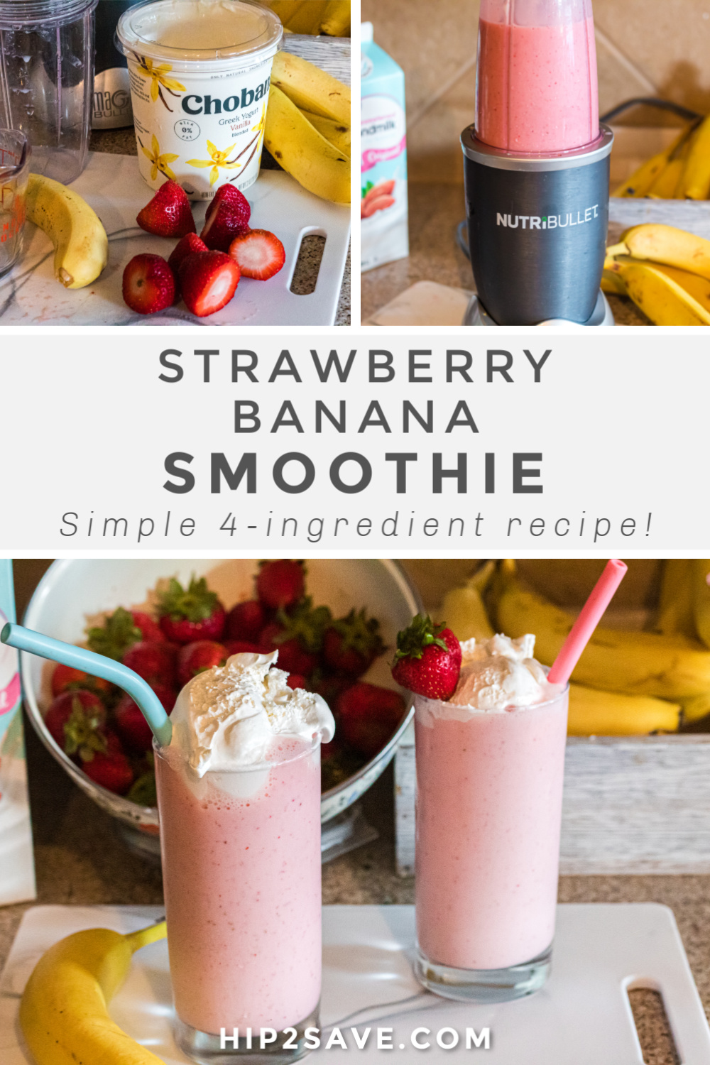 Nutribullet strawberry 2025 banana smoothie