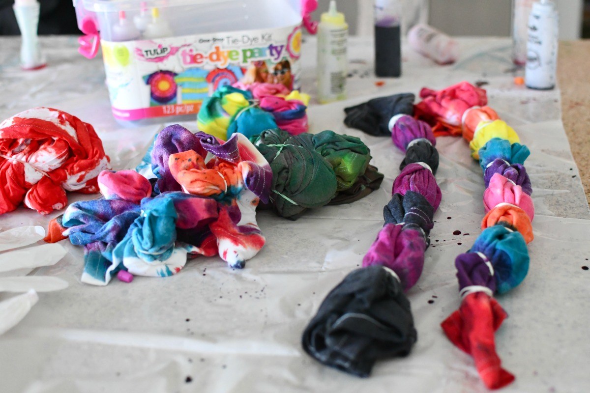 tye-die shirts after dying