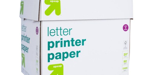 Up & Up 500-Sheet Letter Printer Paper 5-Pack Only $9.84 on Target.com (Regularly $20)