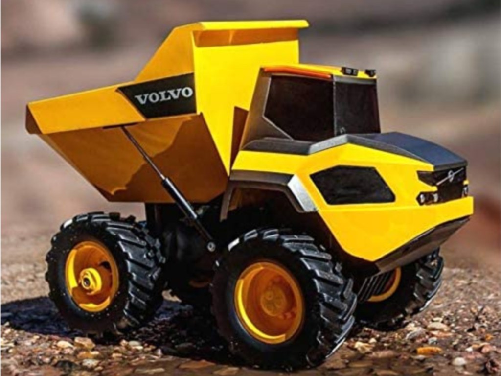 yellow Volvo dump truck