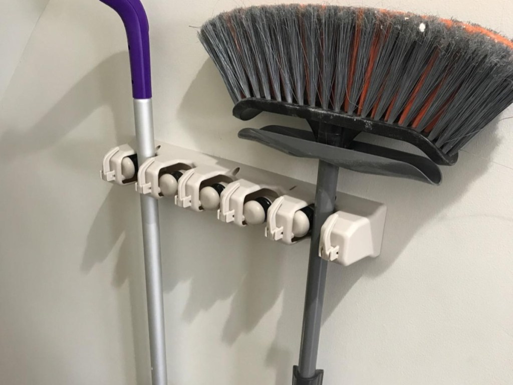 wall-mounted broom holder