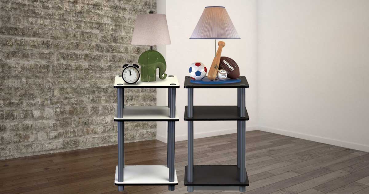 two side tables in a room