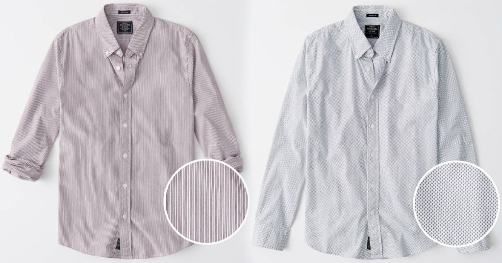 Two men's button up shirts