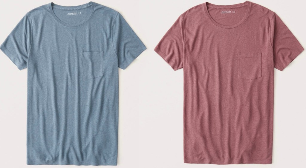 Men's tee with pocket in two colors
