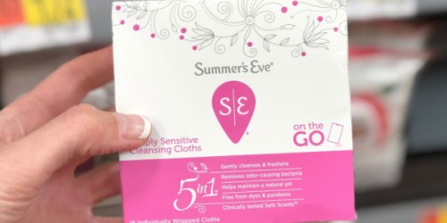 Summer’s Eve Cleansing Cloths 48-Count Only $4.90 Shipped on Amazon (Regularly $11)