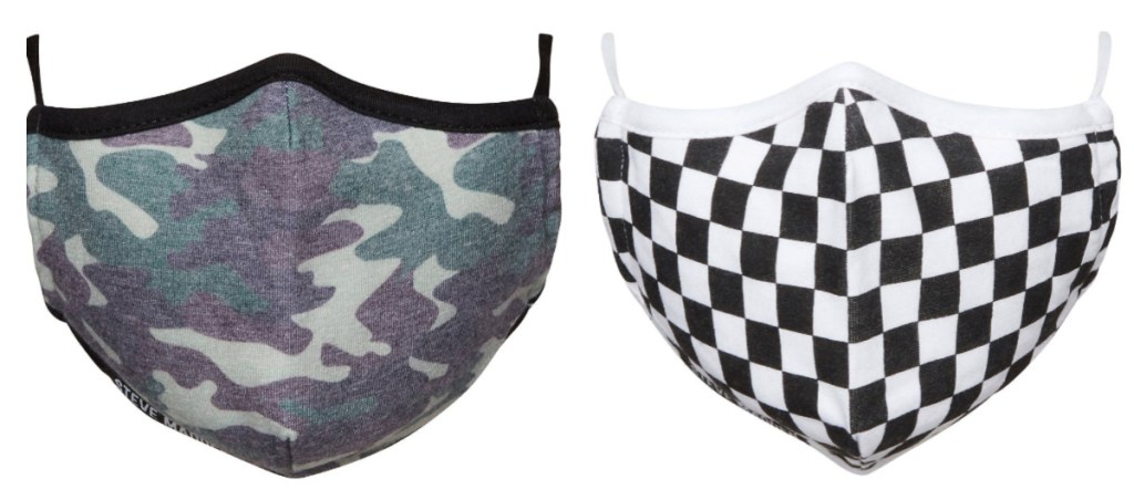steve madden combat face mask set camo and checkered