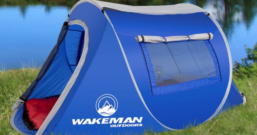 wakeman two person tent by lake