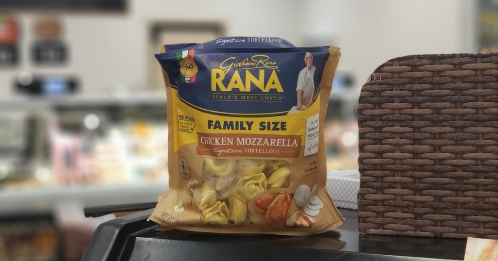 giovanni rana pasta in hand at store family size